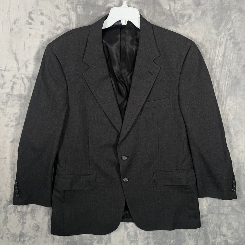 Burberrys Suit Jacket Mens 44R‎ Blazer Gray Wool Sport Coat